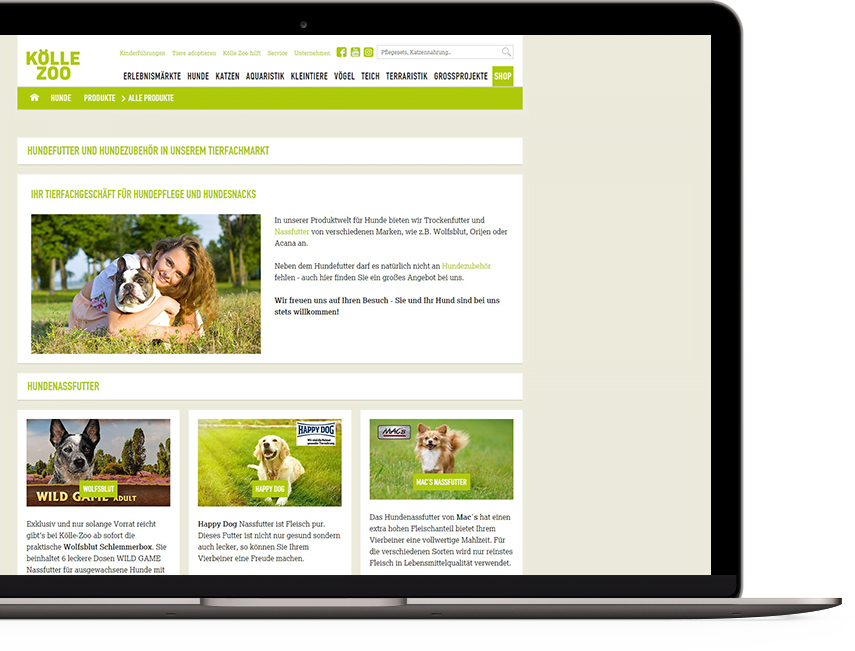 mit Shopware für Kölle Zoo mit zahlreichen Extras