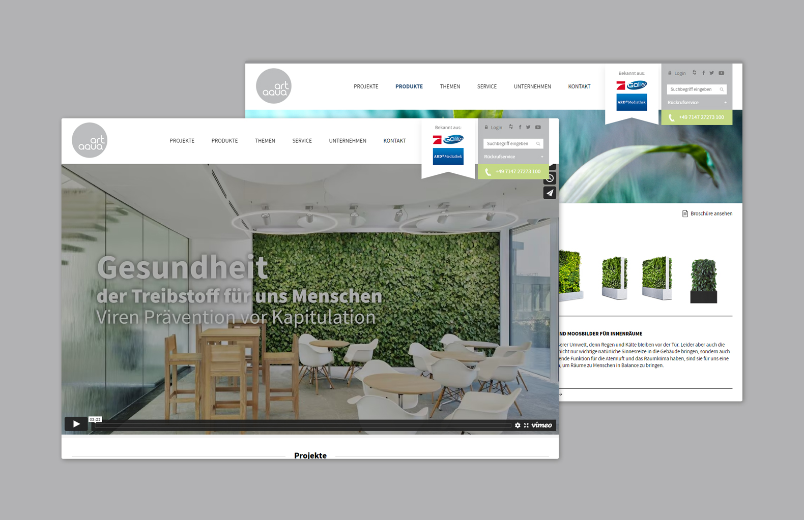 artaqua Webseite