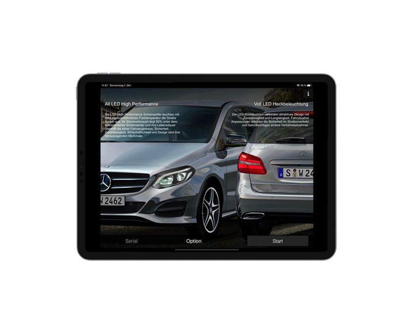 Mercedes App IPad Bild 1