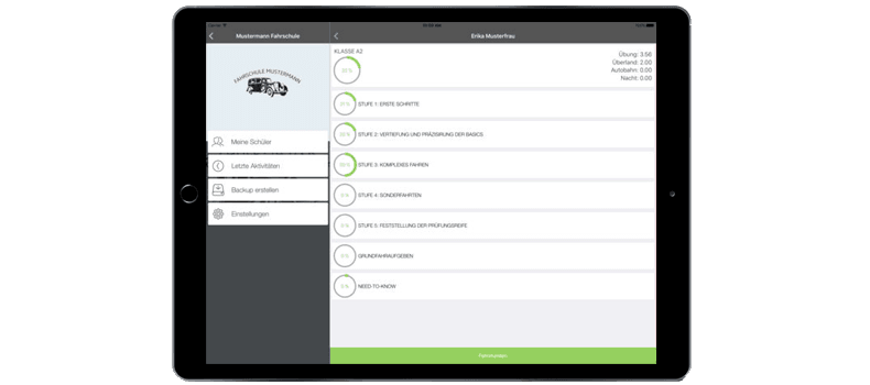 Fahrlehrer App Referenz IPad Ipad mit App-Referenz - Fahrlehrer App