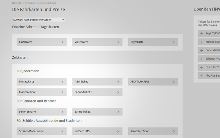 Fahrpreis Auskunft H3NV Fahrkarten und Preise