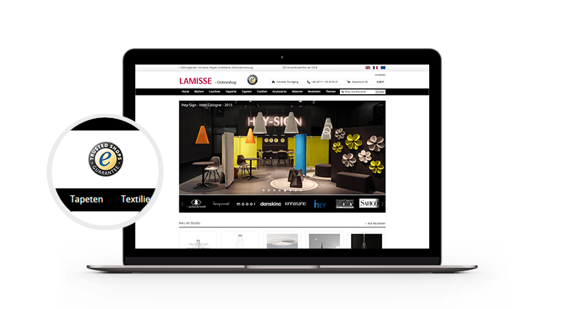 Lamisse Startseite Laptop mit Zoom lamisse