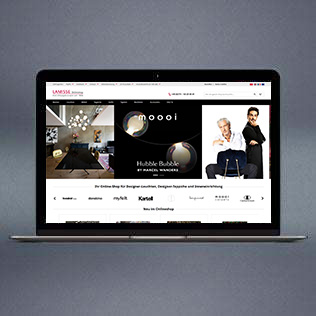 Ein Mockup des Lamisse-Online-Shops
