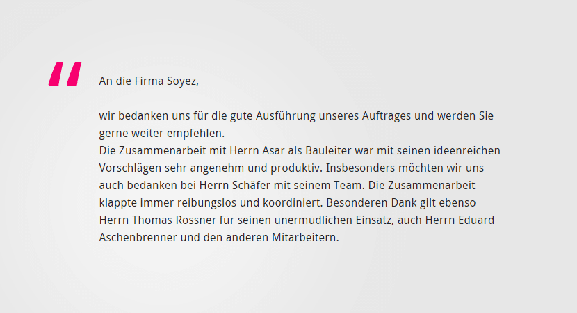 soyez Kundenmeinungen Screenshot Kundenmeinungen