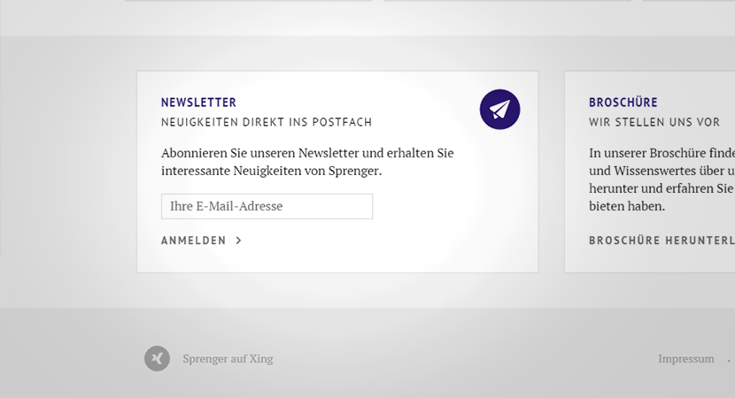 Sprenger Newsletter Newsletter Login Sprenger