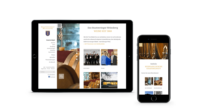 Weingut responisve Responsive Design