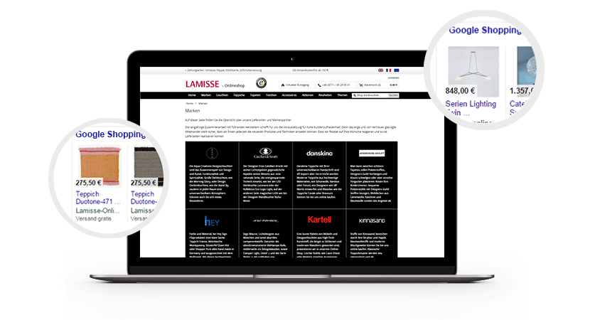 Lamisse Shop Laptop mit Zoom lamisse