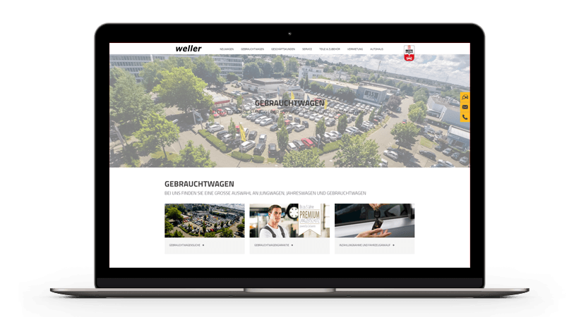 weller gebrauchtwagen Screenshot Macbook Weller