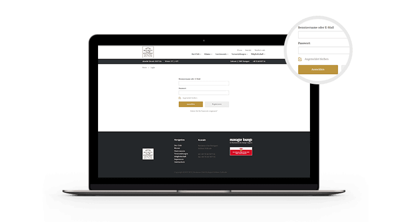 Login BCS Laptop mit Zoom