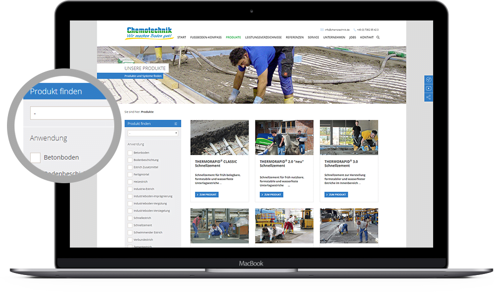 Chemotechnik - Produktfilter