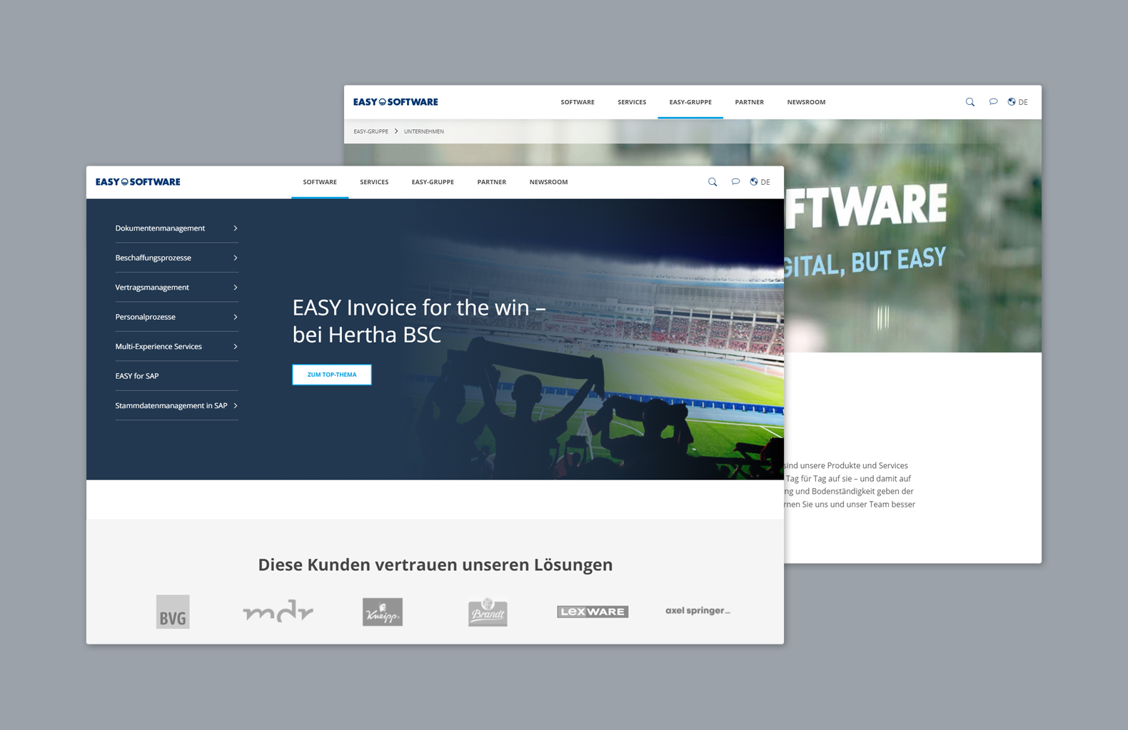 Easy Software Webseite