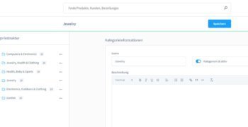 Shopware Playground Kategorien