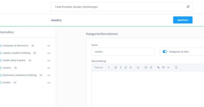 Shopware Playground Kategorien