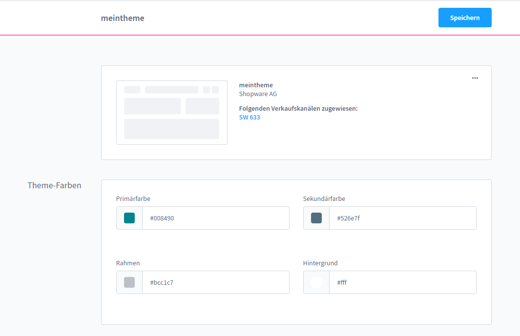 Shopware Theme Konfiguration