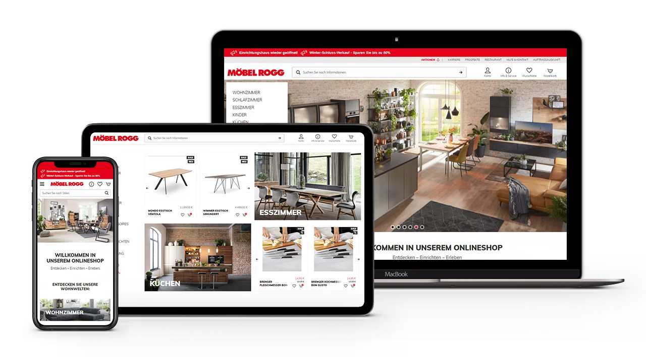 shopware responsive Design Möbel Rogg