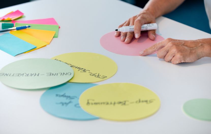 Analoge Konzeption grundlegender Dinge für eine Webseite