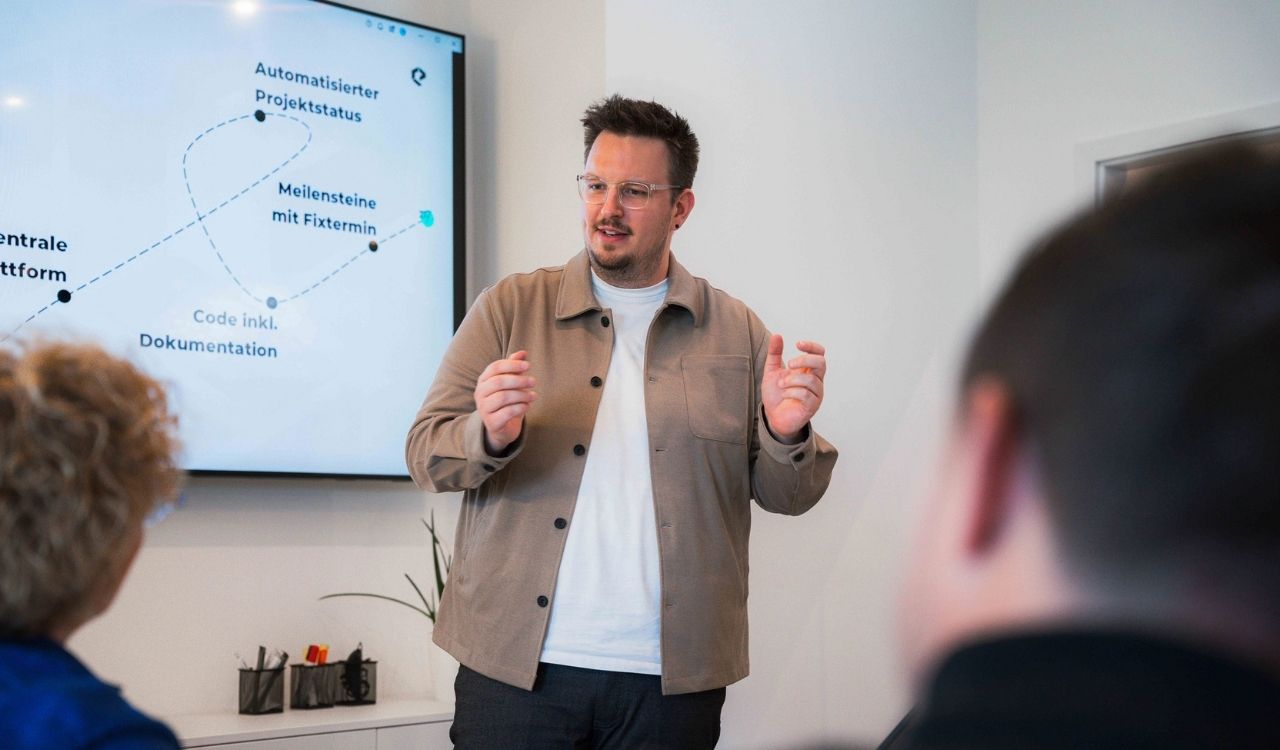 verkaufs-präsentation Präsentation eines Angebots.