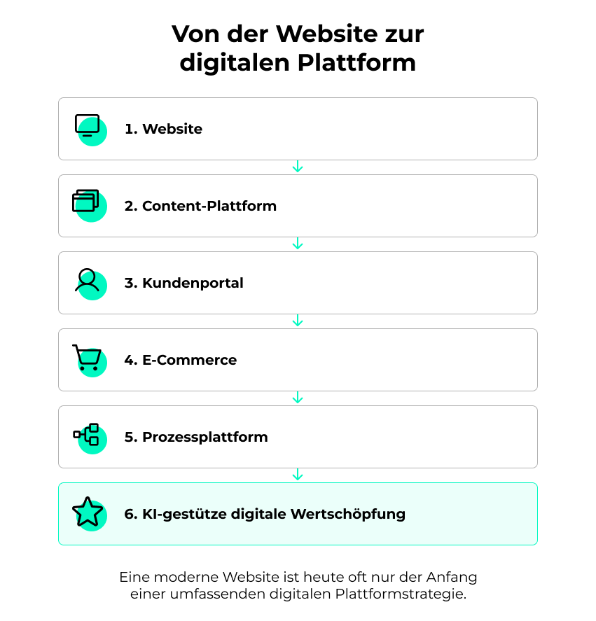 Website zur digitalen Plattform