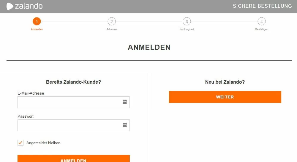 Screenshot Zalando