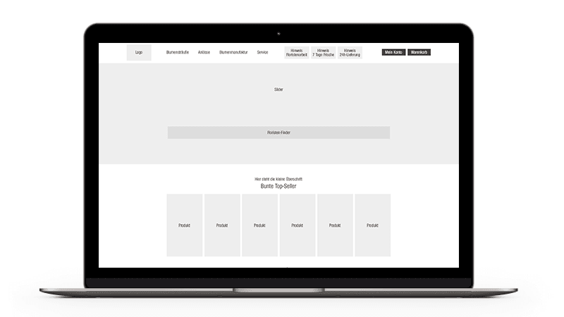 Wireframe Konzept Screenshot