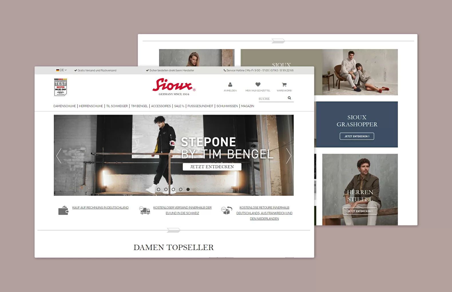 Sioux Webseite
