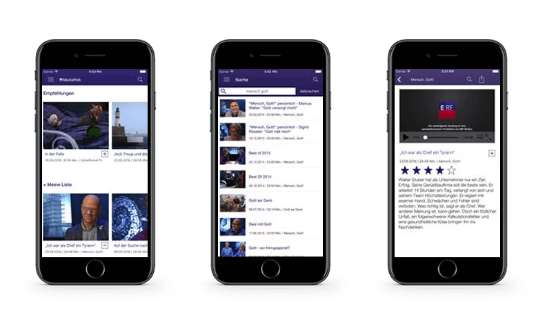 ERF Mediathek IPhone