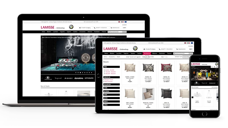 Lamisse Webshop Screenshot