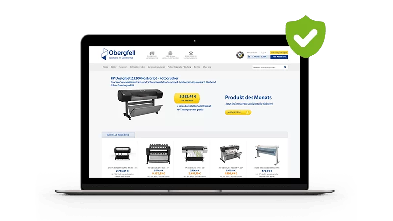 Magento Online-Shop von Obergfell Screenshot