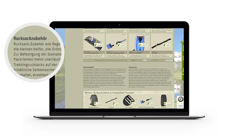 Online-Shop-Texte Screenshot