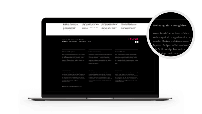 Online-Shop-Texte Screenshot