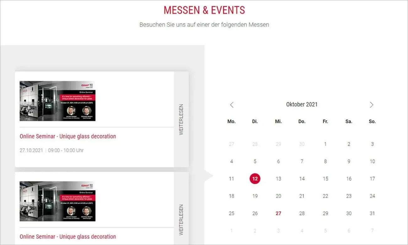 Isimat Veranstaltungskalender