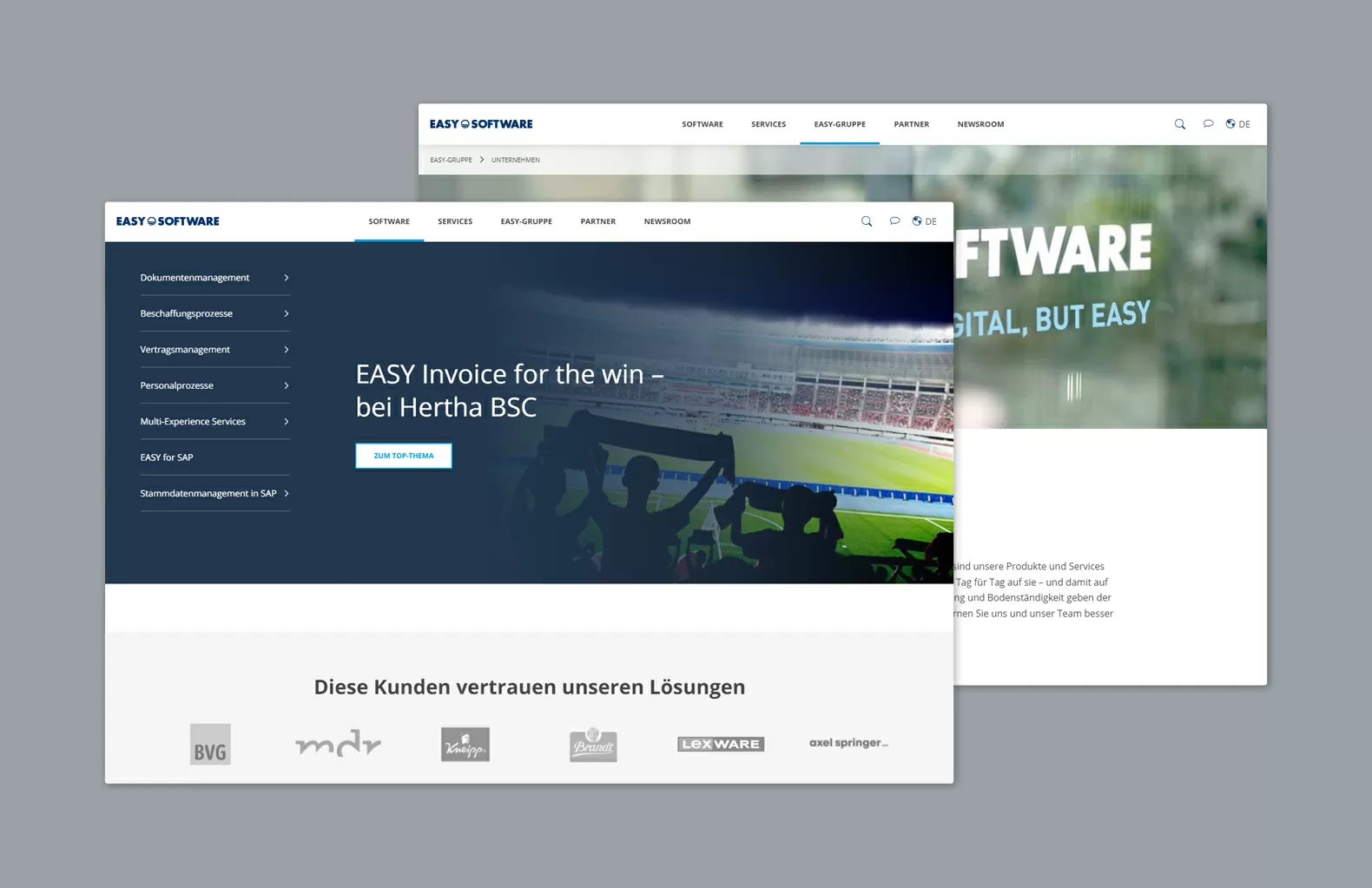 Easy Software Webseite