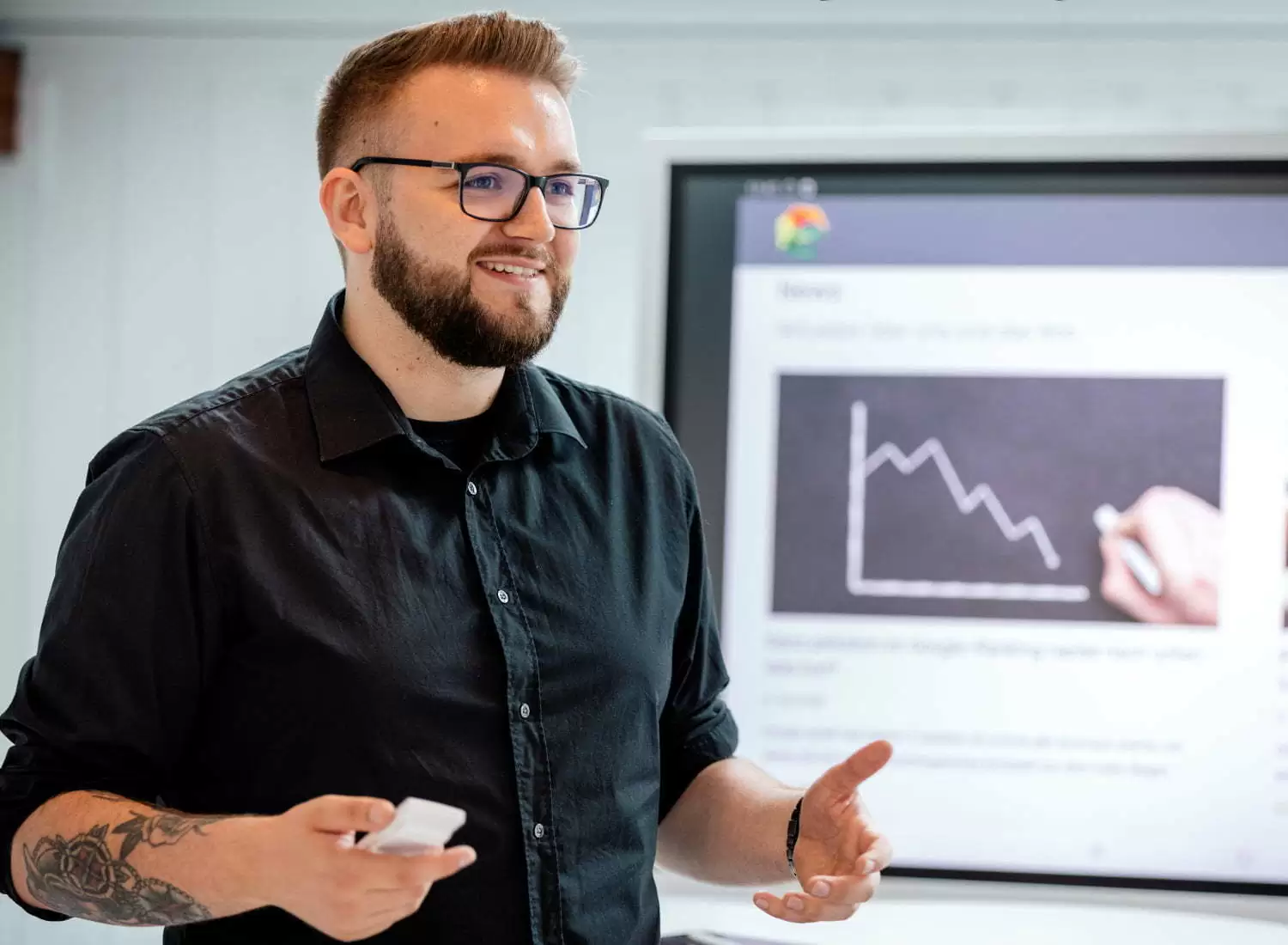 Analyse von Online-Marketing an einem Whiteboard