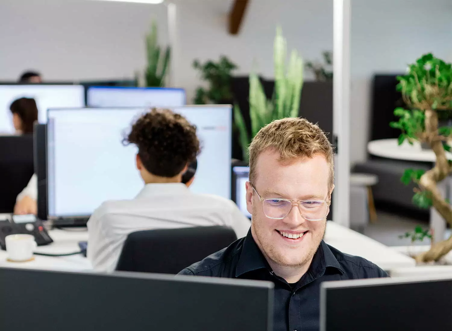 Webentwickler im Büro in Heilbronn