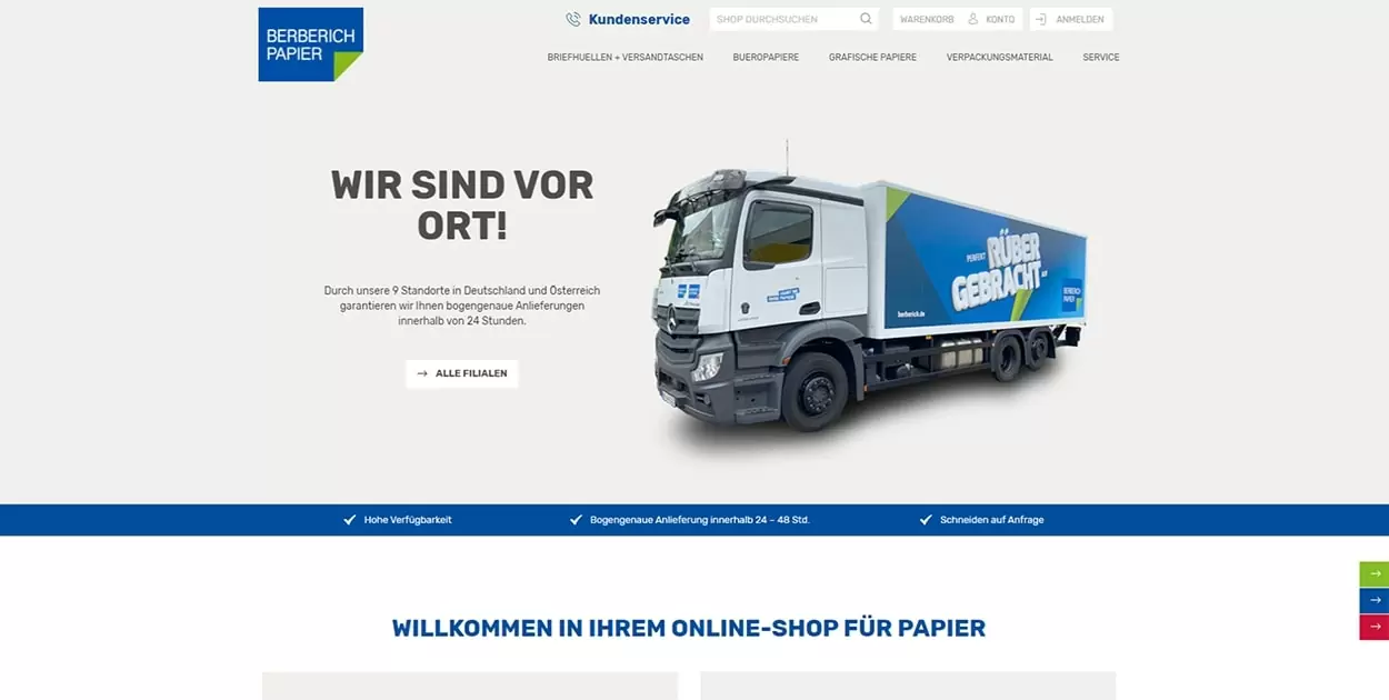 Startseite Online-Shop Berberich Papier