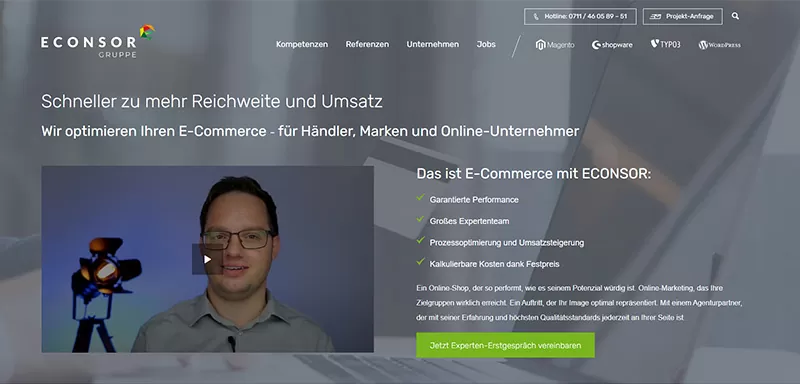 Einzigartige Designauswahl bei der Landingpage-ERstellung