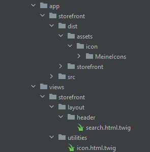 Die Shopware-Template-Datei für Icons erweitern