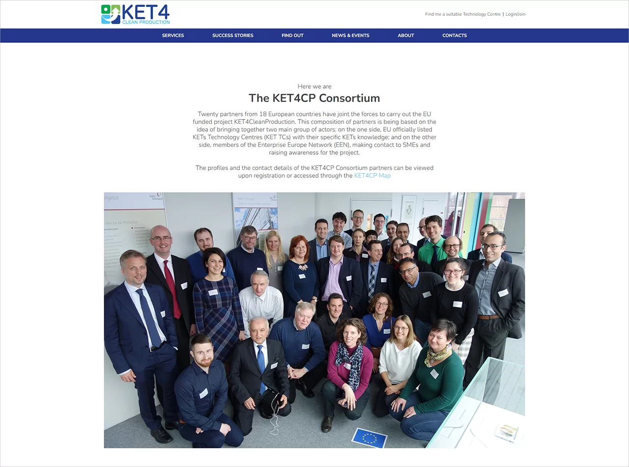 Partner-Seite KET4/Steinbeis: Das KET4CP Konsortium mit Teambild