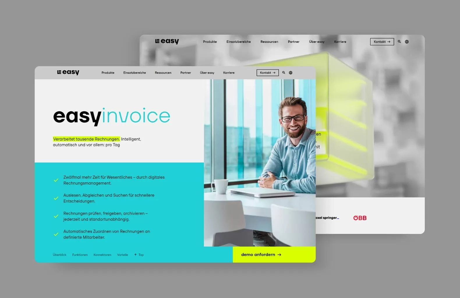 Startseite und Kategorieseite easyinvoice