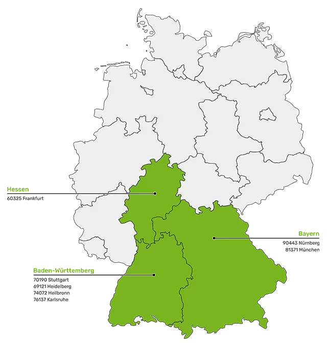 Unsere Standorte in Baden-Württemberg