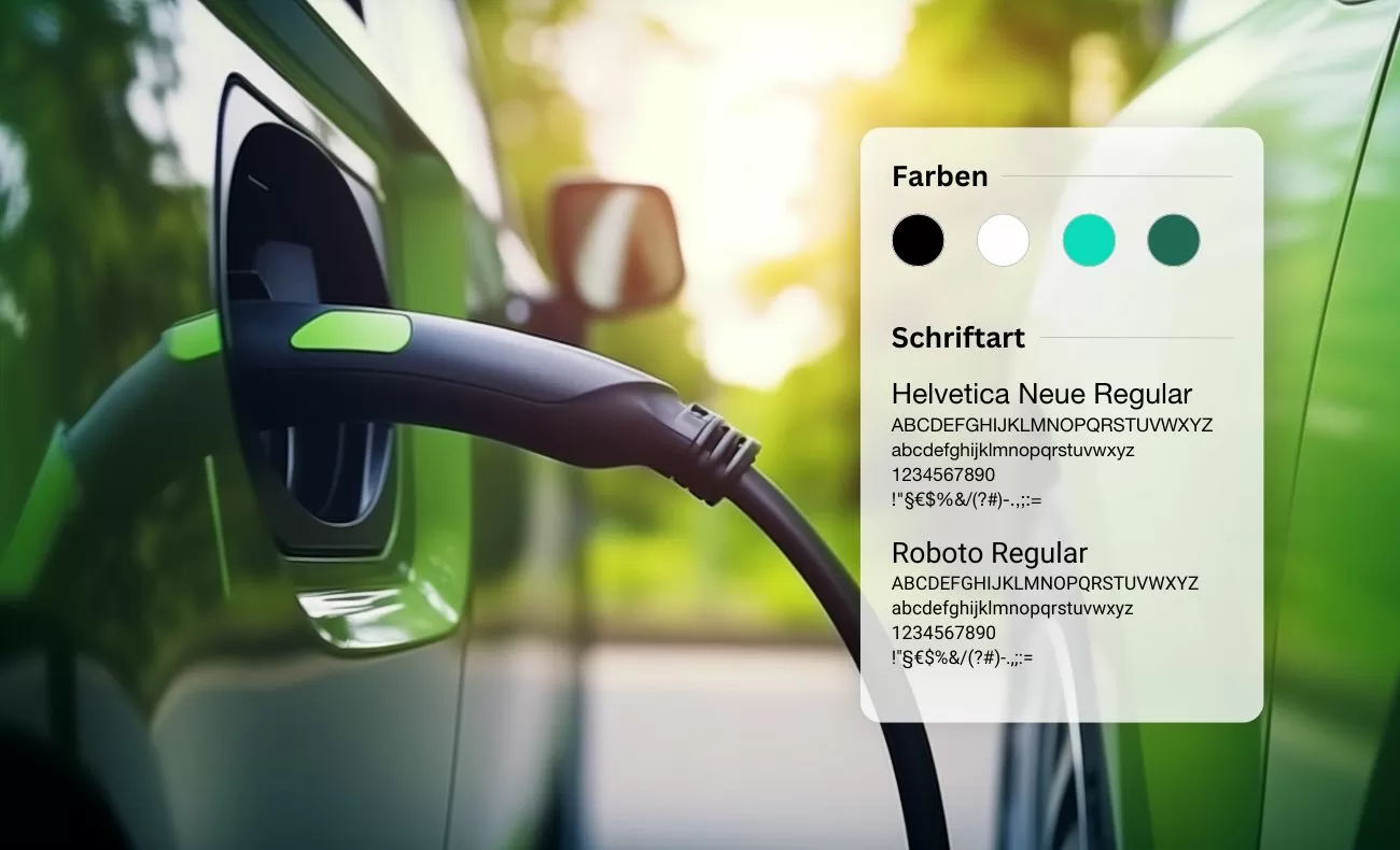 eliso Styleguide: Farben: schwarz, weiß, türkis und dunkelgrün. Schriftart: Helvetica Neue Rgular und Roboto Regular