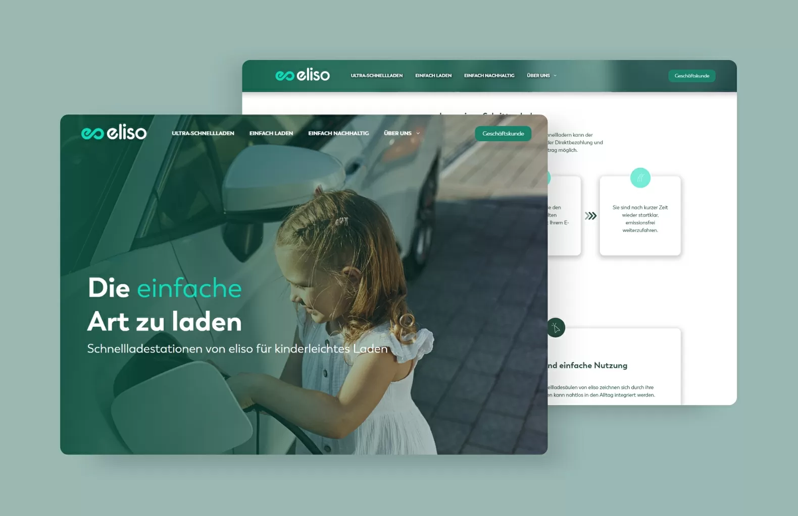 Ein Mockup der Webseite von eliso